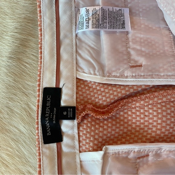 Banana Republic Women's Sloan Crop Faded Coral Slim Ankle Pants - Picture 7 of 10